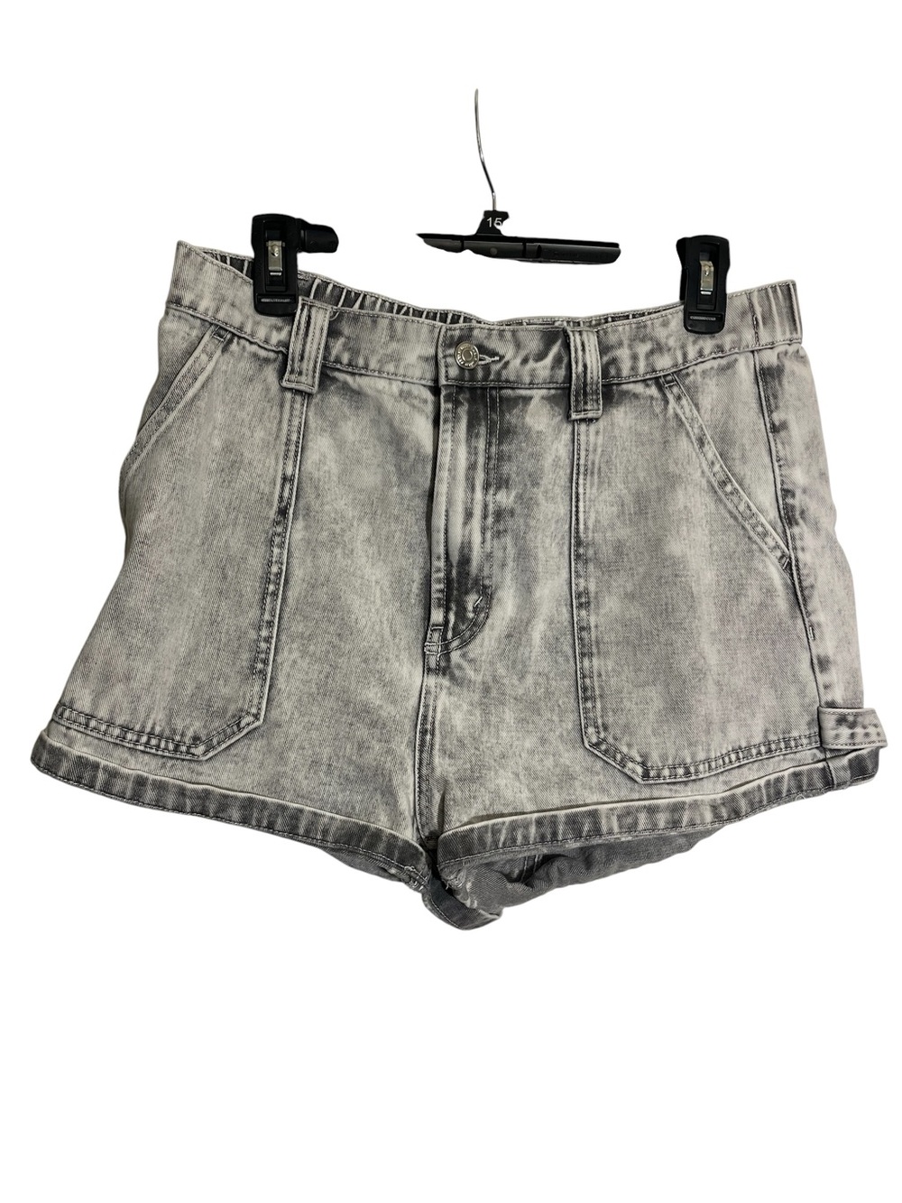 wild fable Gray Acid-Wash High-Rise Denim Shorts
